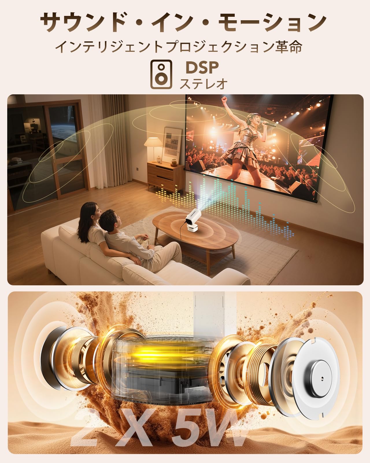 Amazon.co.jp: KOSCHEAL プロジェクター 焦点＆自動台形補正 内蔵Hi-Fi